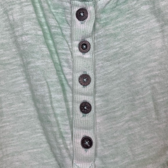 Free People Boho Lace Seafoam Long Sleeve Thermal - Picture 4 of 8